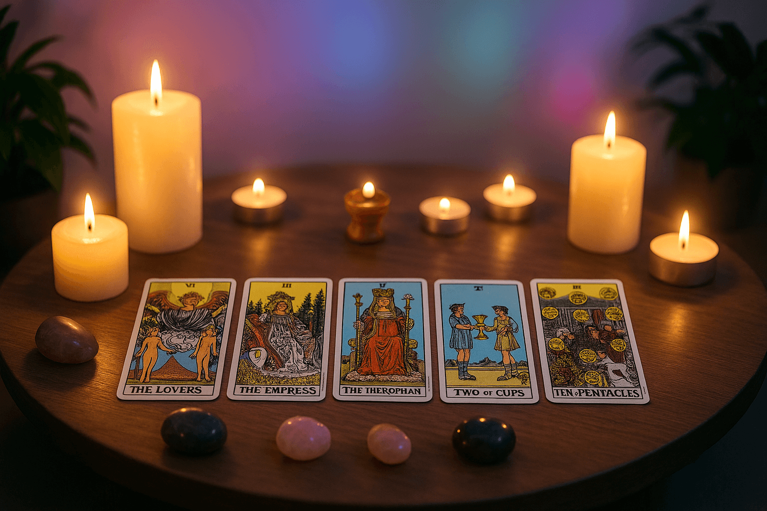 Cartas de Tarô utilizadas pela terapeuta.